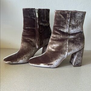 Sam Edelman Elegant Velvet Ankle Boots in Brown